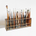 Тримач дерев“яний для пензлів, ручок, олівців. настільний, настінний органайзер для пензлів, 67 отворів