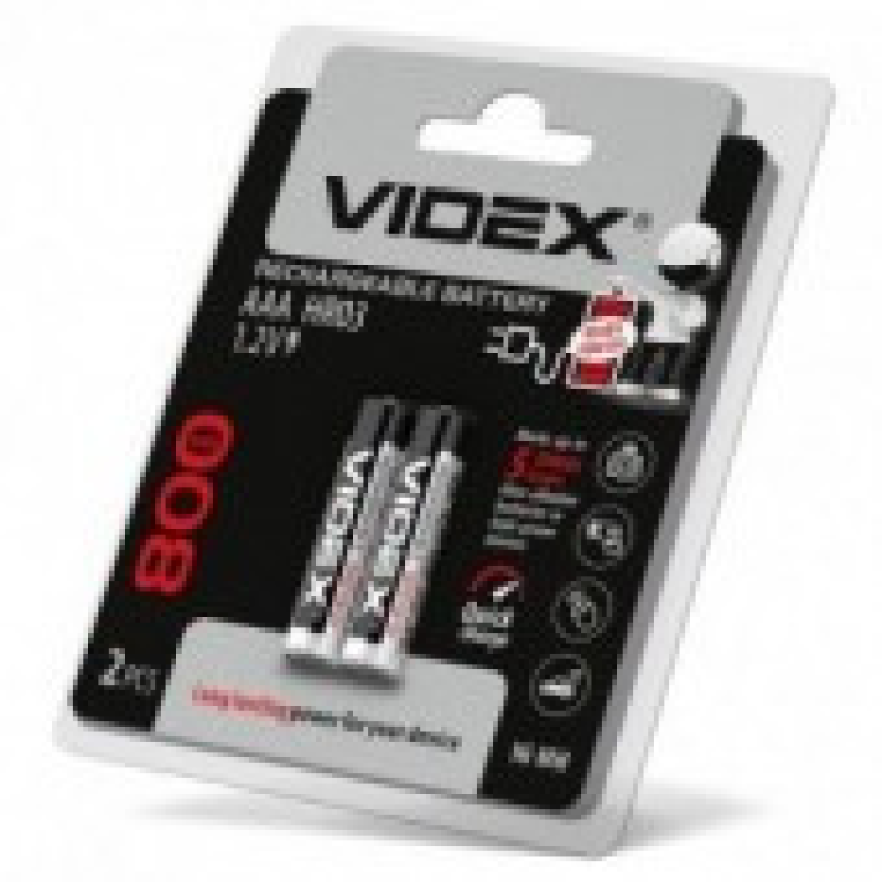 Акумулятор VIDEX R3 (AАА), 800 mAh Ni-MH, 1 шт.