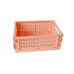Кошик із пластику з ручками, контейнер для зберігання дрібниць, 25.5×15×9.7см, помаранчевий