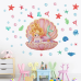 Наклейка декоративна вінілова інтер“єрна в дитячу кімнату на стіну «Русалонька» для дівчаток 30х60 см