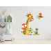 Наклейка вінілова декоративна в дитячу кімнату «Жираф і лисичка» для дівчаток і хлопчиків 60х90 см
