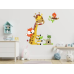 Наклейка вінілова декоративна в дитячу кімнату «Жираф і лисичка» для дівчаток і хлопчиків 60х90 см