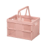 Складний кошик для зберігання з ручками, пластиковий органайзер для дрібниць, 24×18×16см, колір рожевий