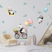 Вінілові наліпки «Милі панди» інтер“єрні декоративні для дитячої кімнати на стіну 30х90 см