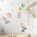 Вінілові наліпки «Малюки зайчата» інтер“єрні декоративні для дитячої кімнати на стіну 30х90 см