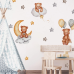 Вінілові наліпки «Ведмежата» інтер“єрні декоративні для дитячої кімнати на стіну 30х90 см