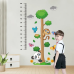 Набір наліпок “Панда і мавпочка“ вінілових зі шкалою вимірювання зросту в дитячу кімнату 2 полотна 30х90 см