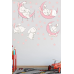 Набір наліпок “Білі зайчики“ вінілових декоративні в дитячу кімнату на стіну 2 полотна по 30х90 см