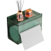 Тримач для серветок, акриловий диспенсер для паперових рушників, 17.5x9x13.5см, зелений колір