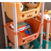Стелаж для дитячої з контейнерами на колесах, органайзер для іграшок, 37×27×44 см, яскравий і різнокольоровий