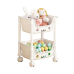 Органайзер для дитячої кімнати, стелаж з контейнерами на колесах, білий, 38×28×19 см