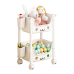 Білий стелаж для іграшок на колесах, органайзер для дитячої кімнати, 38×28×19 см