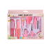 Набір для новонароджених, манікюрний 10 предметів: гребінець, ножиці, кусачки, пилочка, піпетка для дітей, рожевий