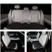 Комплект чохли в автомобіль на переднє і заднє сидіння універсальні, авточохли на 3 шт, колір чорно-білий