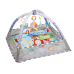 Дитячий ігровий килимок-манеж з підвісками, манеж для малюків з огорожею, 80x80x50см, блакитний