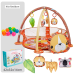 Дитячий килимок-манеж з дугами, іграшками та кульками, яскравий розвивальний килимок, модель Лев