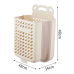 Великий складаний кошик для білизни з ручкою, підвісний пластиковий органайзер, 48×34×48см, бежевий колір