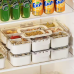 Контейнер для закусок з кришкою і ручками, органайзер для зберігання на 9 комірок, розмір 32×21×7 см