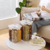 Прозорий контейнер для круп, герметичний кухонний органайзер на 4 відділи, об“єм 3 л, розмір 24.5×13.5 см