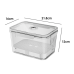 Контейнер для зберігання продуктів, ланч-бокс з дренажним кошиком, кухонний органайзер, 21.8×16×12см, прозорий