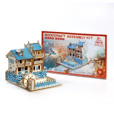 Дерев“яні 3D пазли . Тривимірний конструктор-головоломка 18.2 см * 22 см * 17.9 см