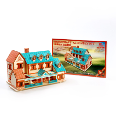 Дерев“яні 3D пазли . Тривимірний конструктор-головоломка 29.3 см * 16.8 см * 18 см