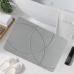 Набір для ванної кімнати та душу килимок для ніг, підставка, накладка-килимок на раковину, колір світло-сірий