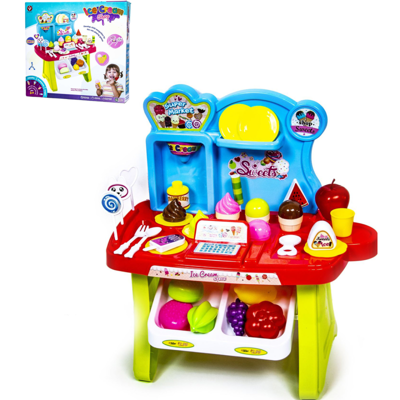 Великий дитячий прилавок солодощів. Ігровий набір солодощів. Подарунок для дівчаток.