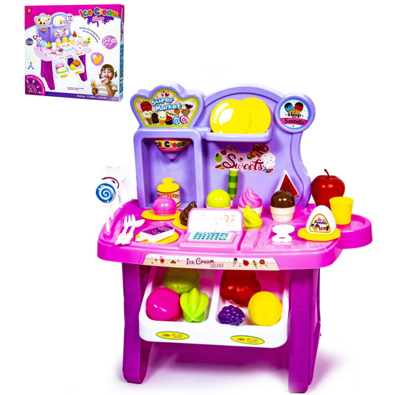 Великий дитячий прилавок солодощів. Рожевий набір солодощів. Подарунок для дівчаток.