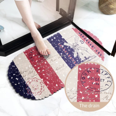 Килимок для ванни та душу на присосках Bathlux гумовий, протиковзний, кольоровий із малюнком силіконовий