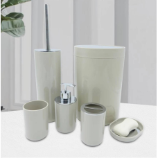 Набір аксесуарів для ванної Bathlux люкс якості, 6 предметів Бежевий