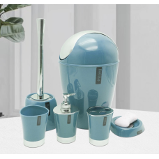 Набір аксесуарів для ванної Bathlux люкс якості , 6 предметів Бірюзовий