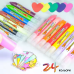 Вітражні фарби 3D, набір фарб-маркерів для творчості та рукоділля, 24 кольори
