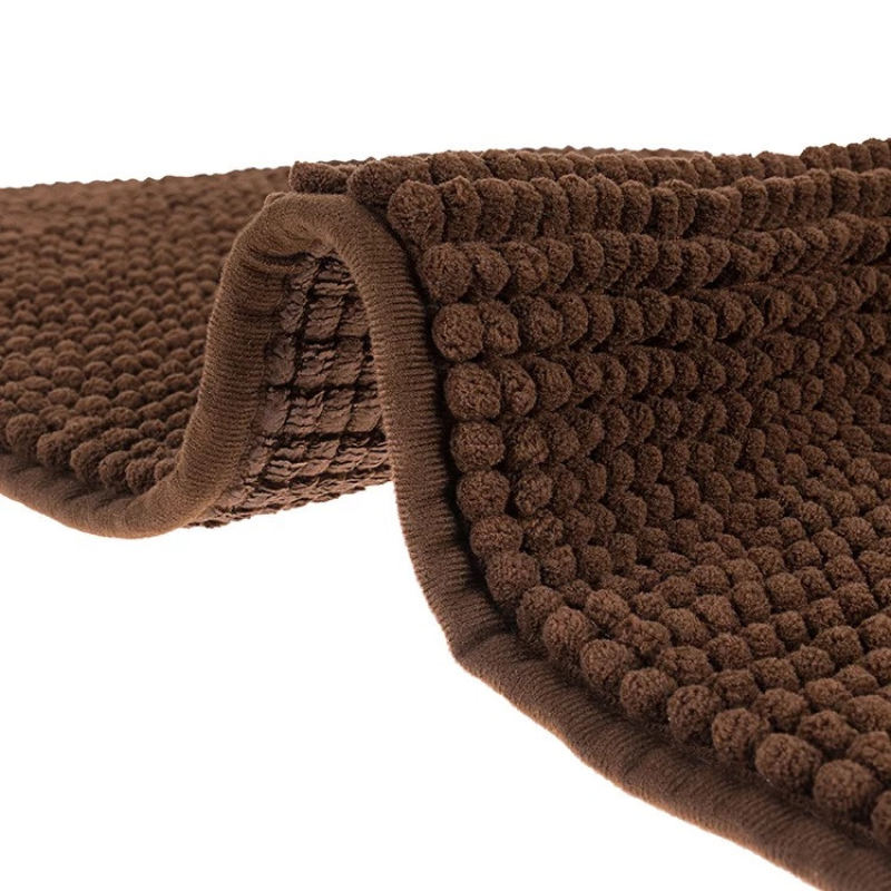 Килимок для ванни та душу Bathlux м“який довгий ворс, нековзкий Коричневий