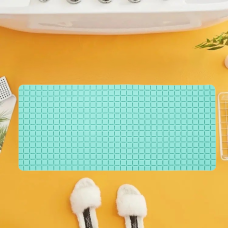 Силіконовий нековзкий килимок для ванни та душу Bathlux 78 х 35 см гумовий ПВХ, люкс якість Блакитний