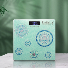 Ваги підлогові Bathlux зі скла побутові, супероточені, до 180 кг, дизайн Stramonium