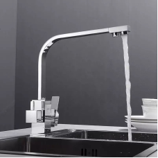 Змішувач для кухні WanFan, для гарячої і холодної води, 2 види подачі води, отвори для фільтрованої води,