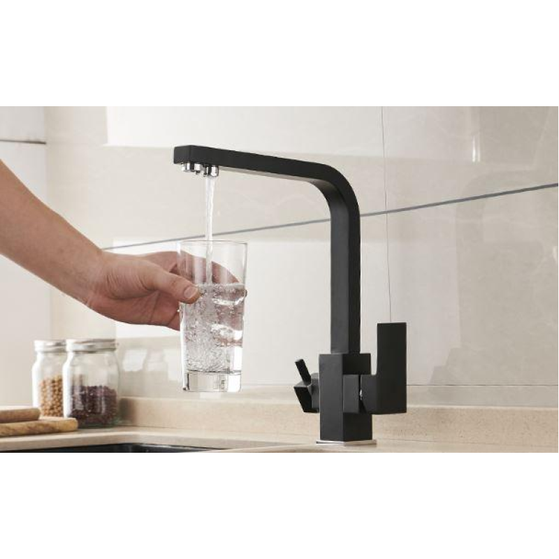 Змішувач для кухні WanFan з краном для фільтрованої води, для гарячої та холодної води, 2 види подачі води