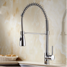 Змішувач для кухні WanFan з висувним зливом, хромований, для гарячої та холодної води Хром - сталь