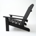 Крісло дачне дерев“яне складне шезлонг для зони відпочинку будинку, дачі, саду, веранди із сосни, колір чорний