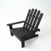 Крісло дачне дерев“яне складне шезлонг для зони відпочинку будинку, дачі, саду, веранди із сосни, колір чорний