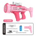 Мильні бульбашки для дітей, пістолет для мильних бульбашок з підсвічуванням, іграшковий генератор бульбашок, рожевий