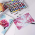 Набір акварельних фарб для малювання Professional Paint Set 90 кольорів в наборі акварельний папір і пензлики