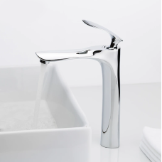 Змішувач дизайнерський для раковини кран у ванну одноважільний WanFan люкс якості хром