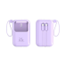 Павербанк бездротовий магнітний 10000мАг, Powerbank з кабелями Type-C/Lightning/USB, 22.5W Purple