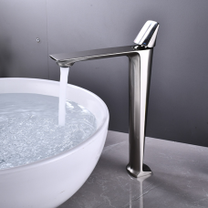 Змішувач для раковини, одноважільний кран горизонтальний монтаж WanFan для раковини Нікель