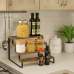 Полиця для кухні та ванної кімнати багатоярусна на 4 ступені дерев“яна, стійка ступінчаста для банок спецій
