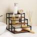 Полиця для кухні ванної або бару на 3 ступені для пляшок дерев“яна, стійка настільна ступінчаста для сиропів