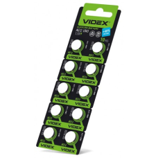 Батарейка Videx AG12 (LR43) Alkaline, 1.5 V, 100шт