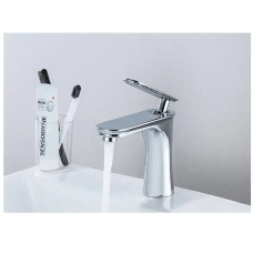 Змішувач для умивальника кран у ванну одноважільний WanFan люкс якості Білий